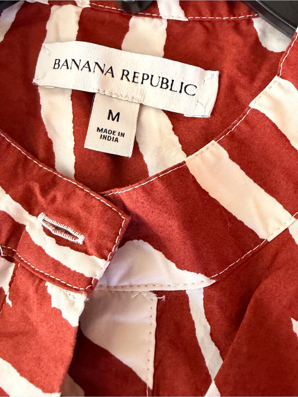 Banana Republic Rust and White Zebra Jumpsuit Size M #146 - Picture 4 of 17